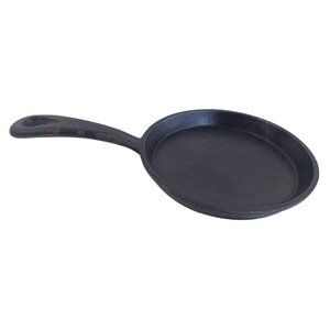 Vintage Mini Cast Iron Egg Skillet .5" T x5" W Cooking Camping Hanger Hole Small